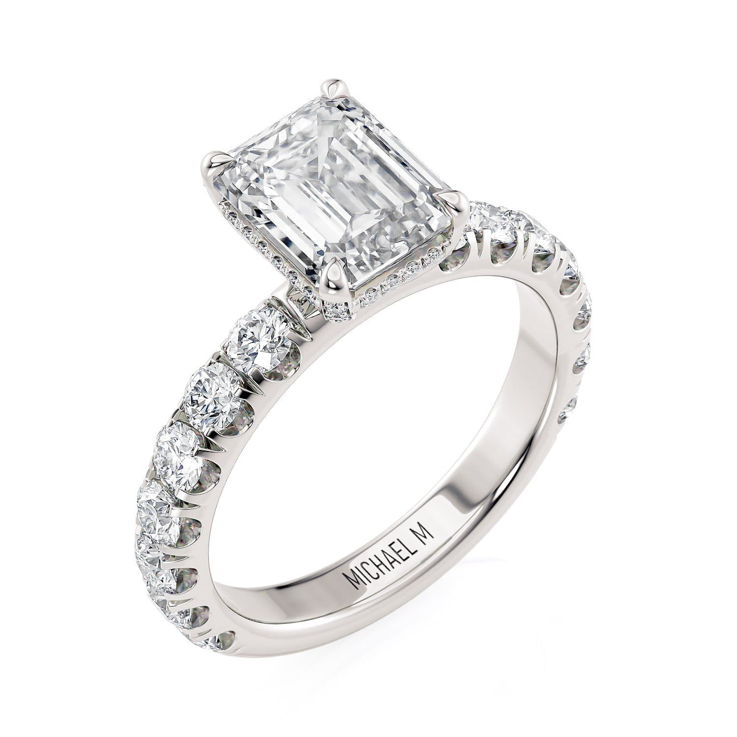 MICHAEL M Engagement Rings Crown R731-2 Emerald