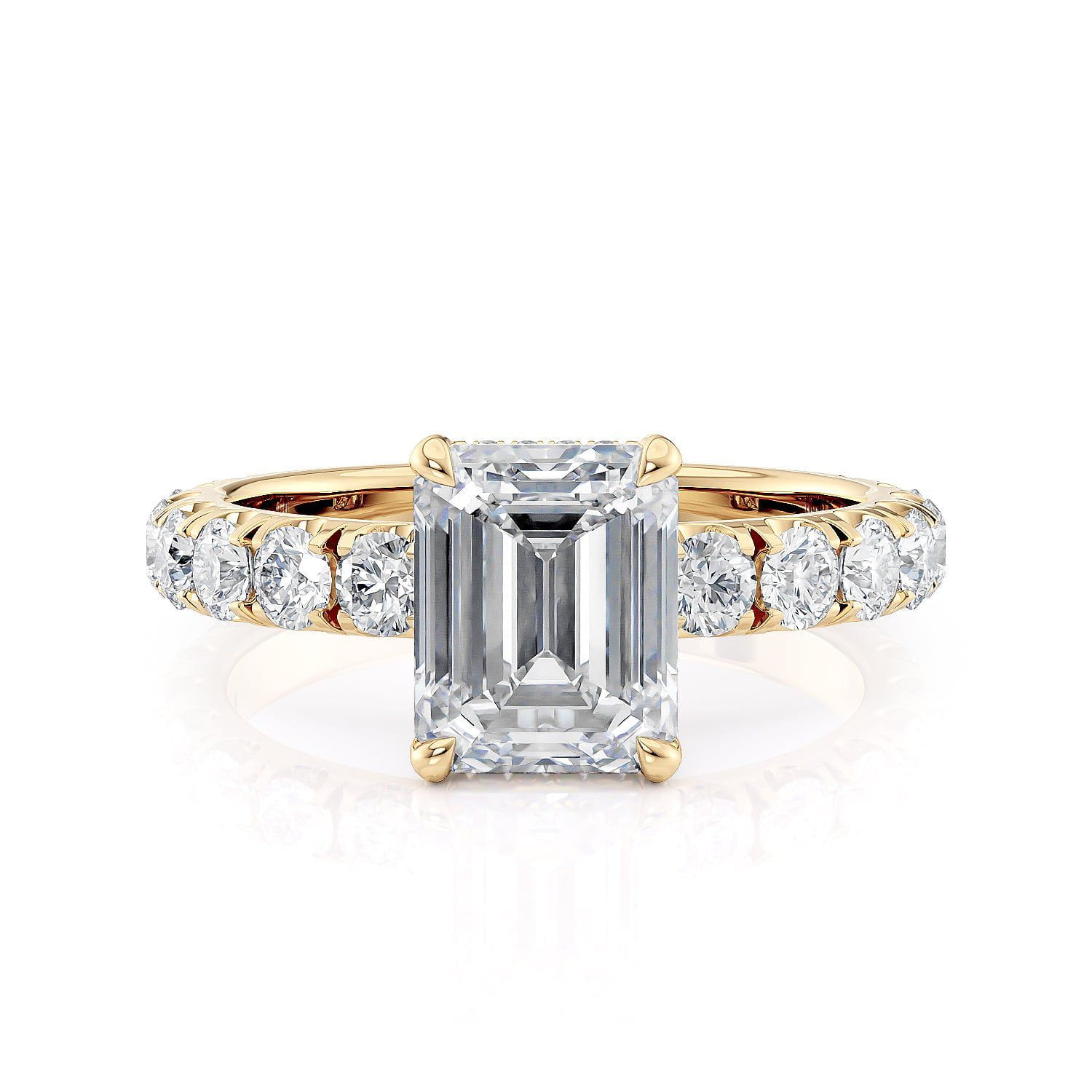 MICHAEL M Engagement Rings Crown R731-2 Emerald