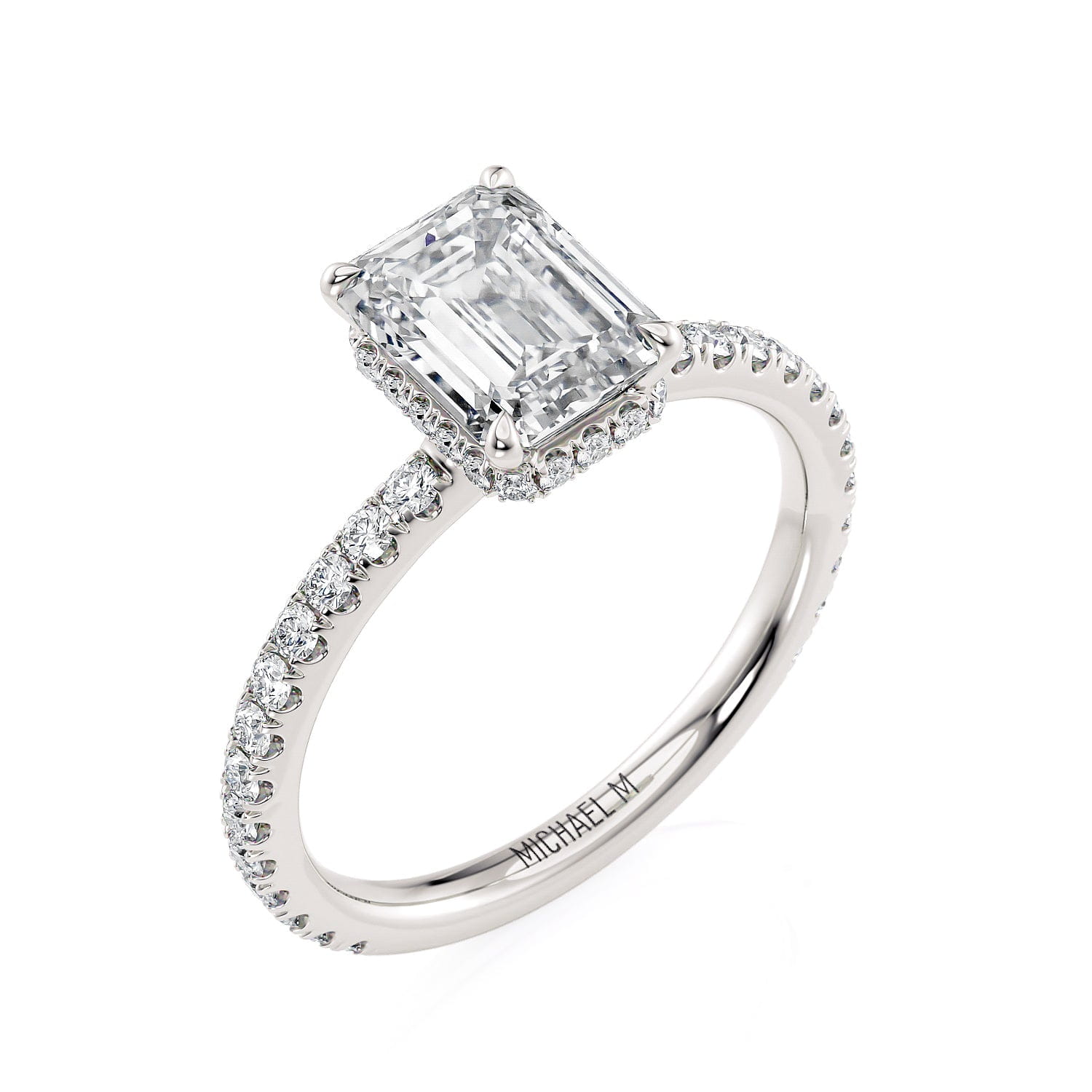 MICHAEL M Engagement Rings Crown R742-2 Emerald