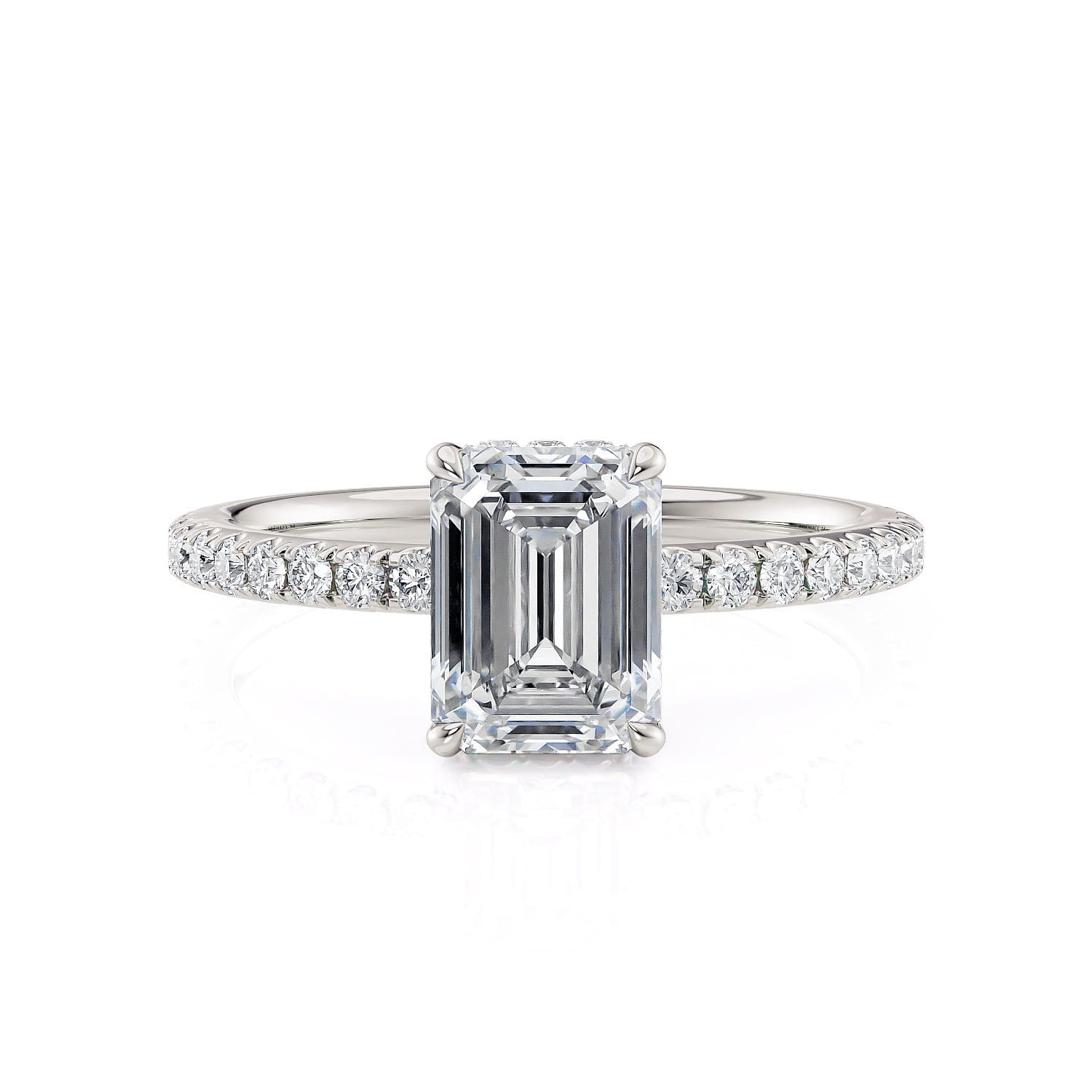 MICHAEL M Engagement Rings Crown R742-2 Emerald