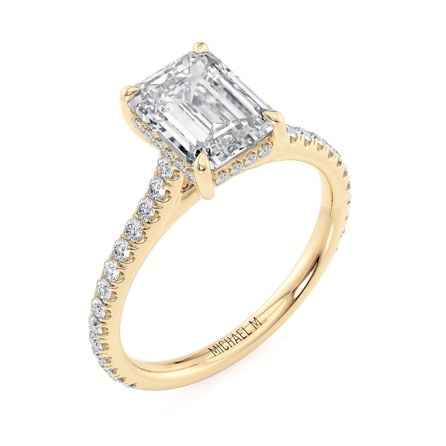 MICHAEL M Engagement Rings Crown R749-2 Emerald