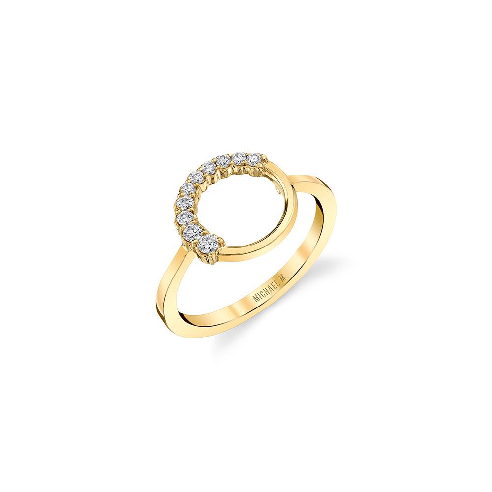 MICHAEL M Fashion Rings Open Circle Diamond Ring