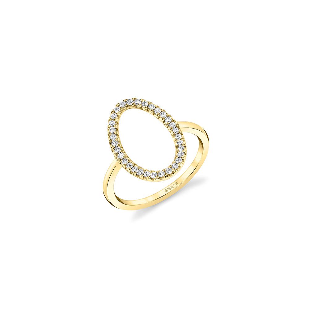 MICHAEL M Fashion Rings Open Oval Diamond Ring