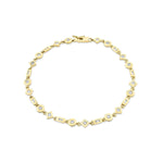 MICHAEL M Bracelets 14K Yellow Gold / 6.5" Mixed Shape Bezel Tennis Bracelet BR410