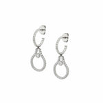 MICHAEL M Earrings 14K White Gold Pavé Mini Signature MM Tetra Earring ER375WG