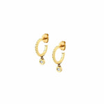 MICHAEL M Earrings 14K Yellow Gold Foundation Bezel Huggie Hoop ER377YG