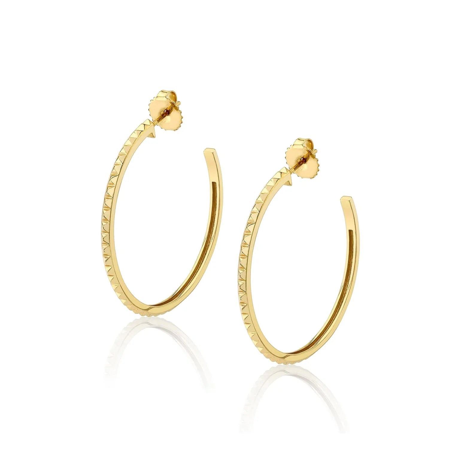 MICHAEL M Earrings 14K Yellow Gold Foundation Hoop Earring ER368