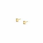 MICHAEL M Earrings 14K Yellow Gold Foundation Pyramid Stud Earring ER371