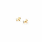 MICHAEL M Earrings 14K Yellow Gold Round Bezel Stud Earrings ER417YG