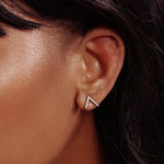 MICHAEL M Earrings Single V Diamond Stud Earrings