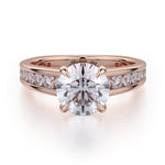 MICHAEL M Engagement Rings 18K Rose Gold Crown R705-2 R705-2RG
