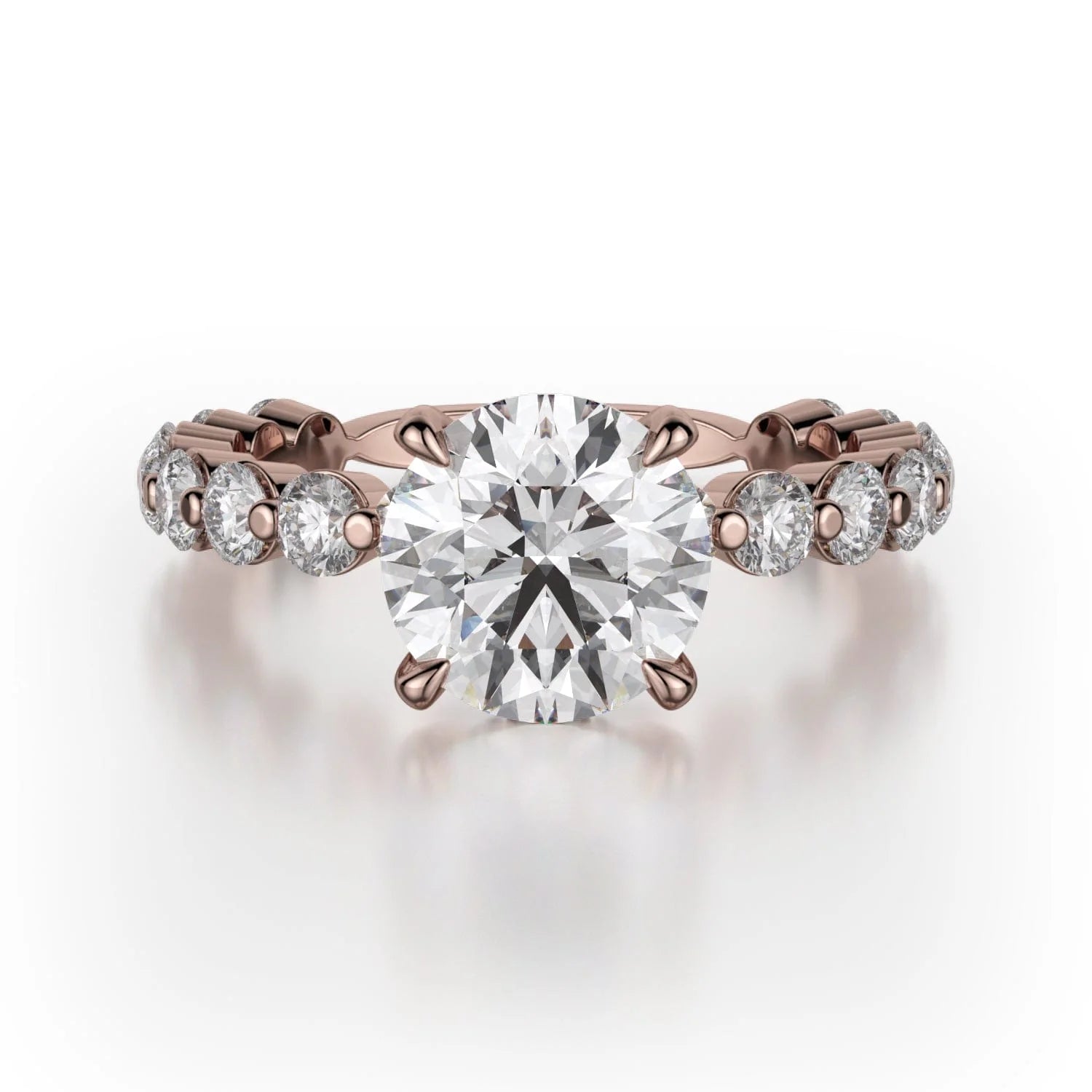 MICHAEL M Engagement Rings 18K Rose Gold Crown R782-1.5 R781-1.5RG