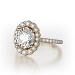 MICHAEL M Engagement Rings 18K Rose Gold DEFINED R739 Brilliant Round with a Graduated Halo R739-1.5RG