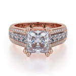 MICHAEL M Engagement Rings 18K Rose Gold Princess R401S-1.5 R401S-1.5RG