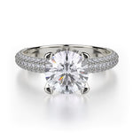MICHAEL M Engagement Rings 18K White Gold Crown R702-2 R702-2WG