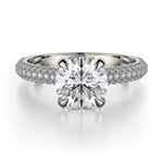 MICHAEL M Engagement Rings 18K White Gold Crown R707-2 R707-2WG