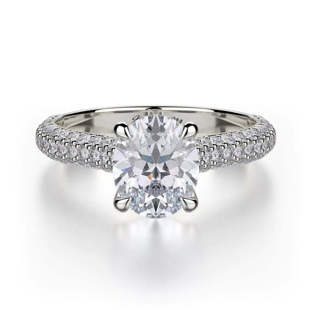 MICHAEL M Engagement Rings 18K White Gold Crown R708-2 R708-2WG