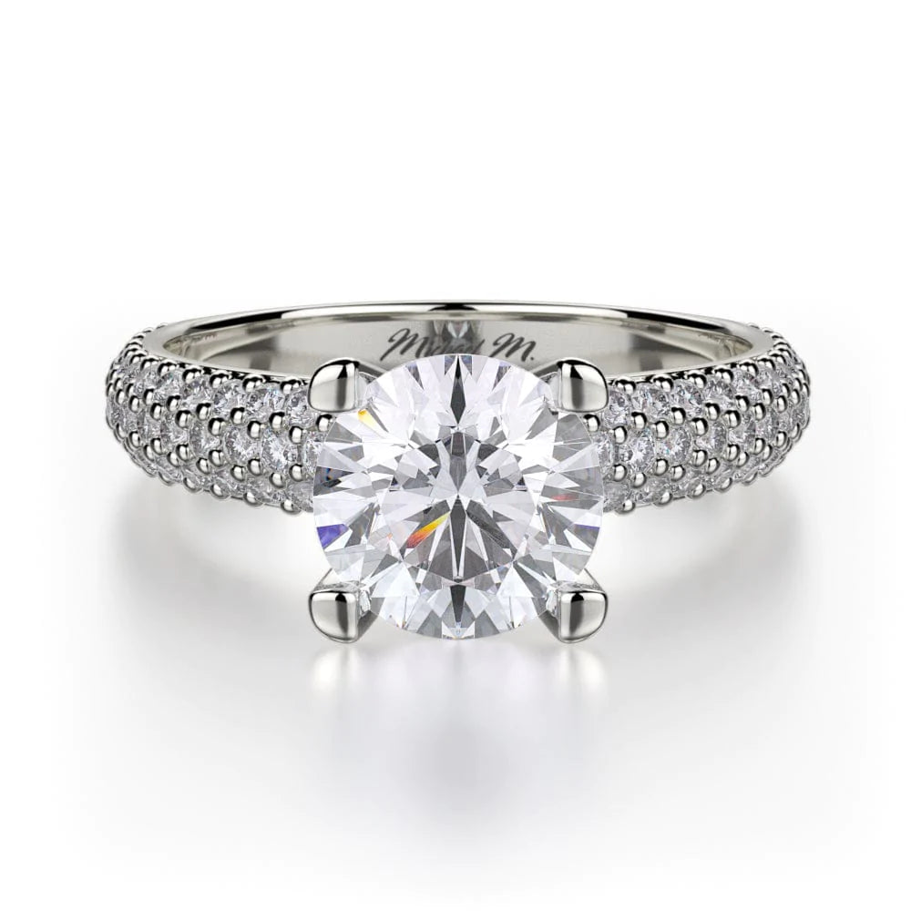 MICHAEL M Engagement Rings 18K White Gold Crown R710-1.5 R710-1.5WG
