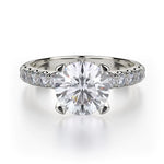 MICHAEL M Engagement Rings 18K White Gold Crown R716-2 R716-2WG
