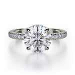MICHAEL M Engagement Rings 18K White Gold Crown R742-2 R742-2WG