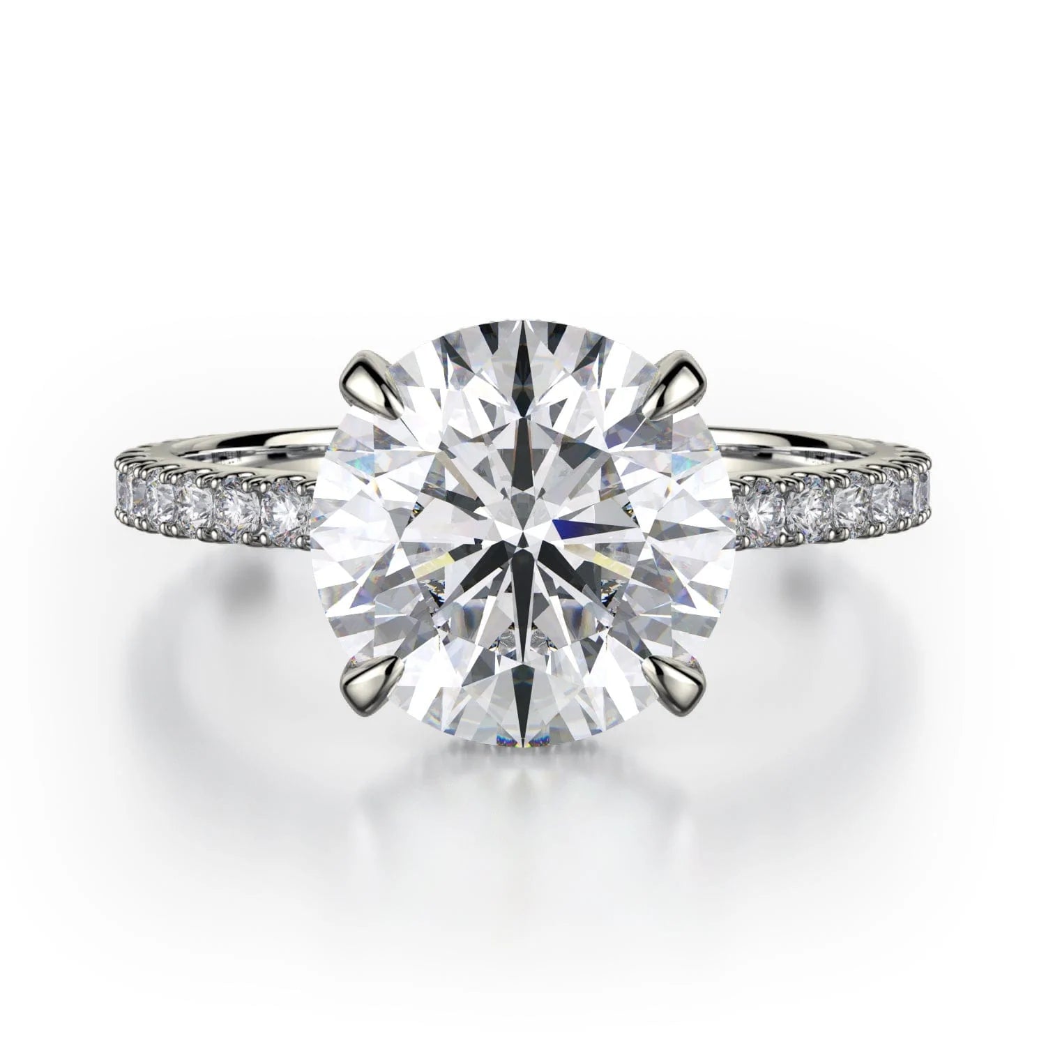 MICHAEL M Engagement Rings 18K White Gold Crown R742-3 R742-3WG