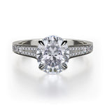 MICHAEL M Engagement Rings 18K White Gold Crown R743-3 R743-3WG