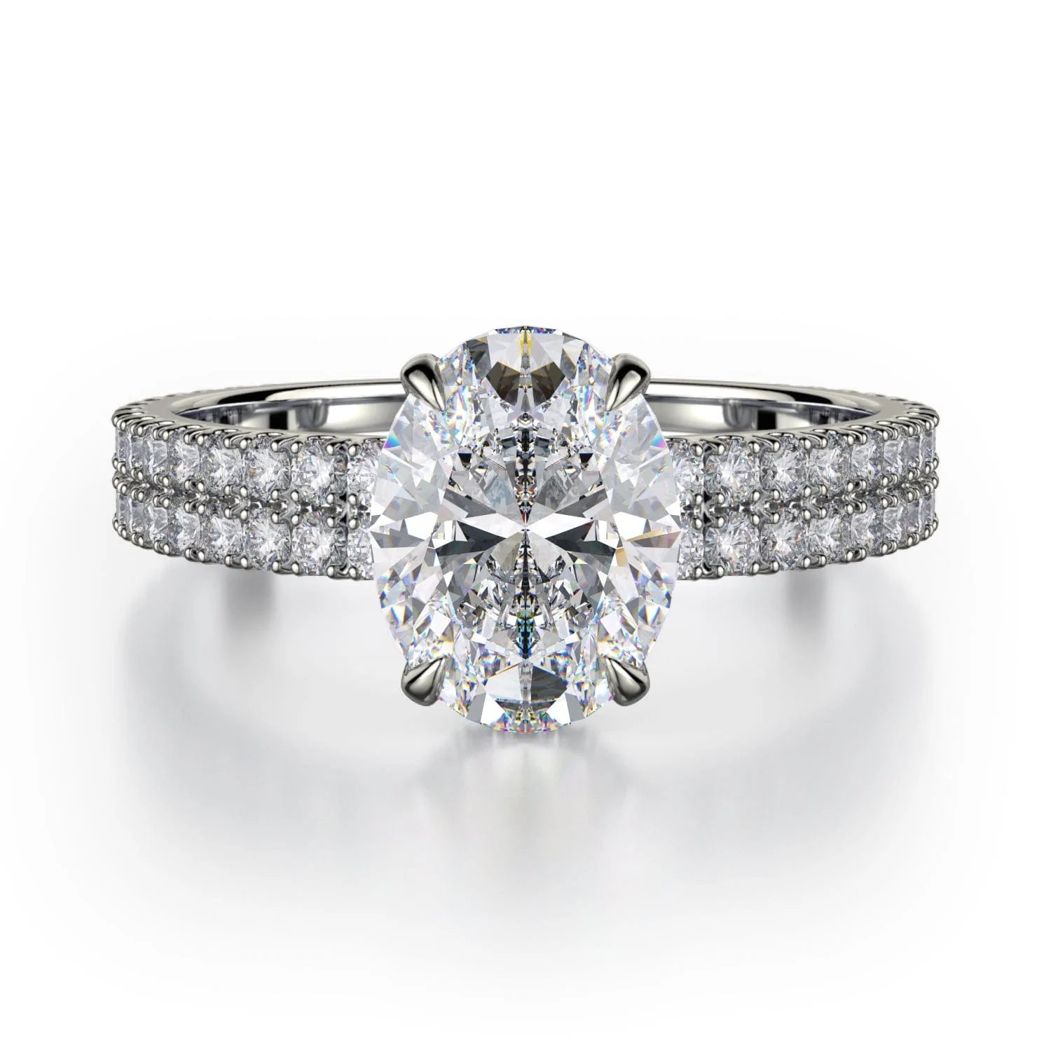 MICHAEL M Engagement Rings 18K White Gold Crown R746-2 R746-2WG
