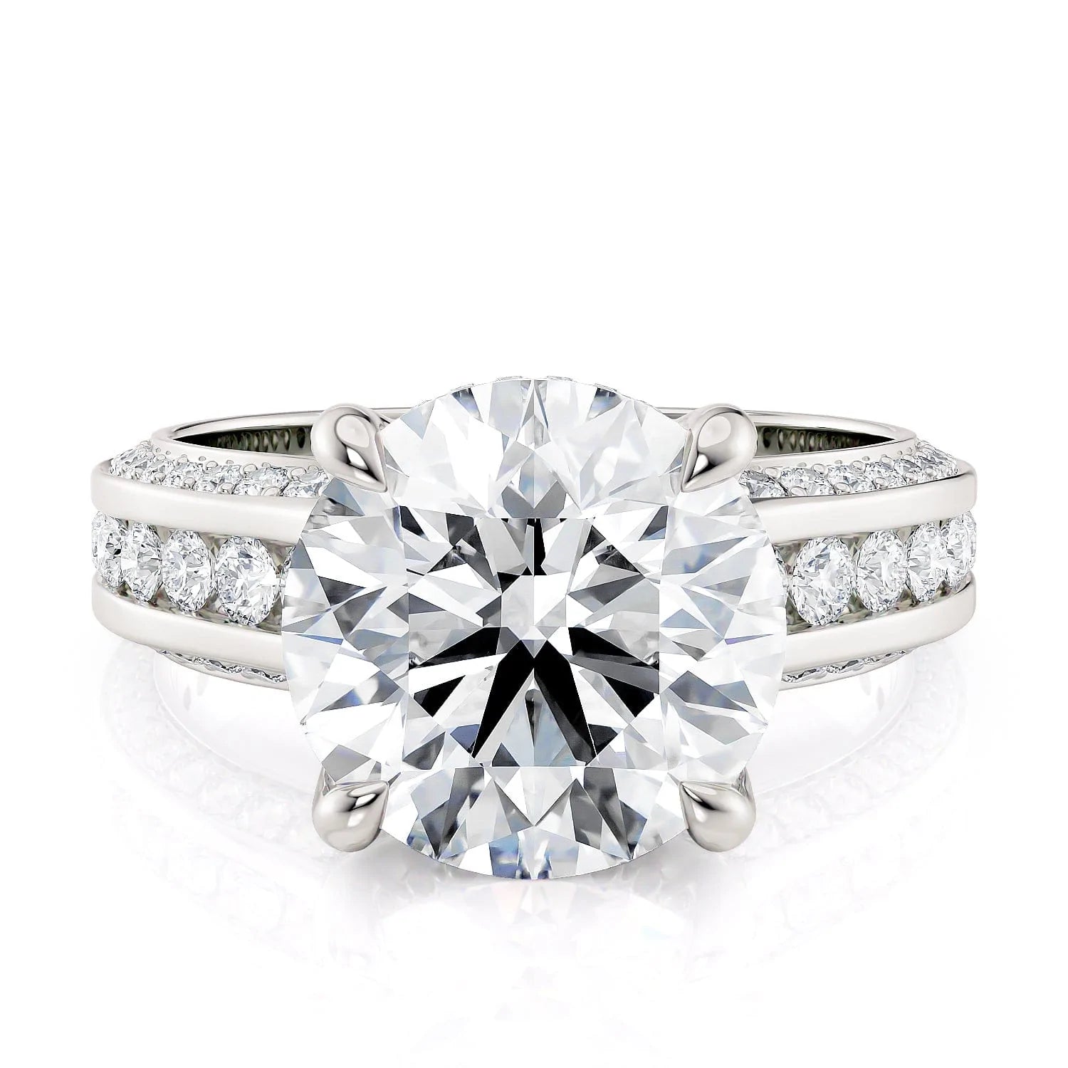 MICHAEL M Engagement Rings 18K White Gold Crown R797-4 R797-4