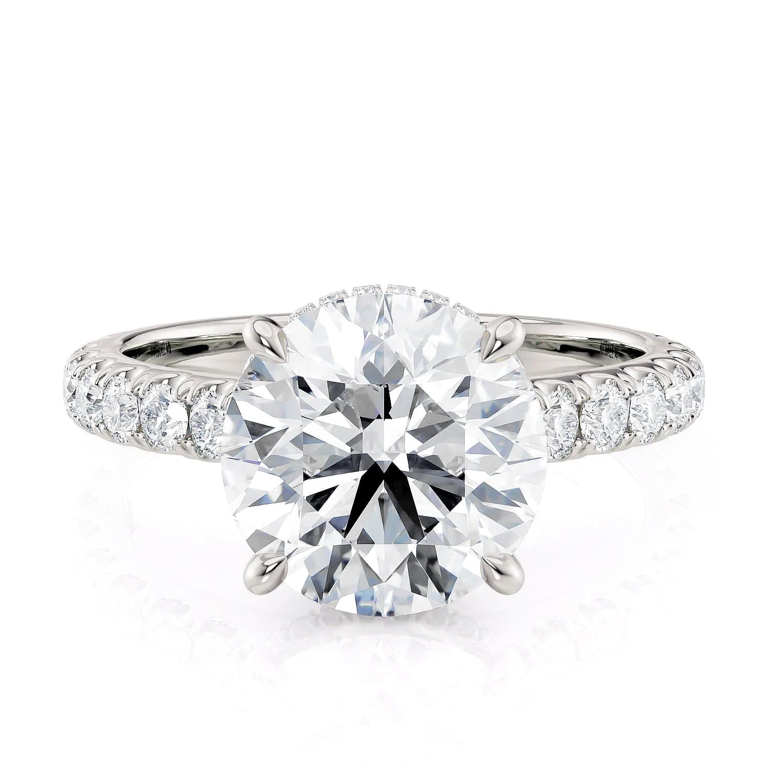 MICHAEL M Engagement Rings 18K White Gold Crown R799-3 R799-3