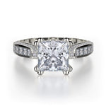 MICHAEL M Engagement Rings 18K White Gold Princess R431-2 R431-2WG
