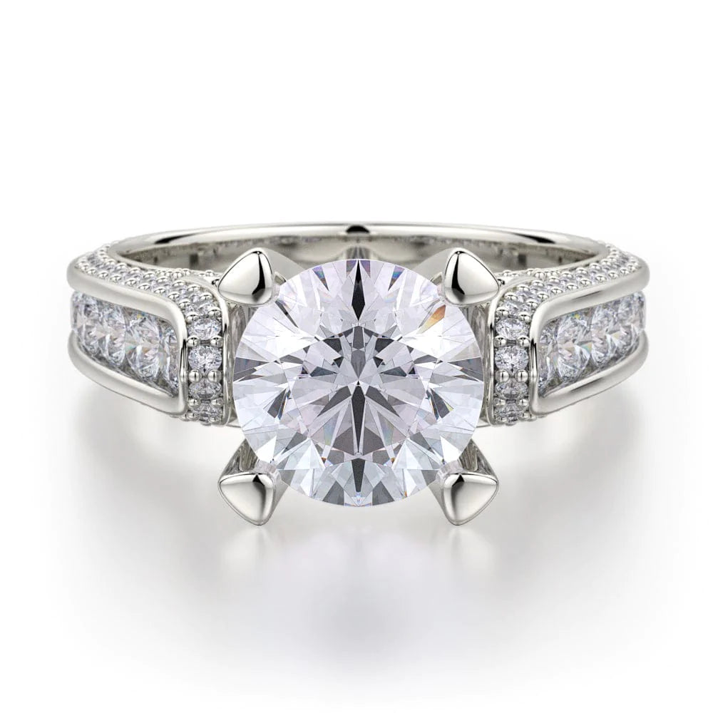 MICHAEL M Engagement Rings 18K White Gold Stella R399-2 R399-2WG