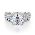 MICHAEL M Engagement Rings 18K White Gold Stella R416-2 R416-2WG