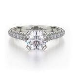 MICHAEL M Engagement Rings 18K White Gold Stella R655S-1 R655S-1WG