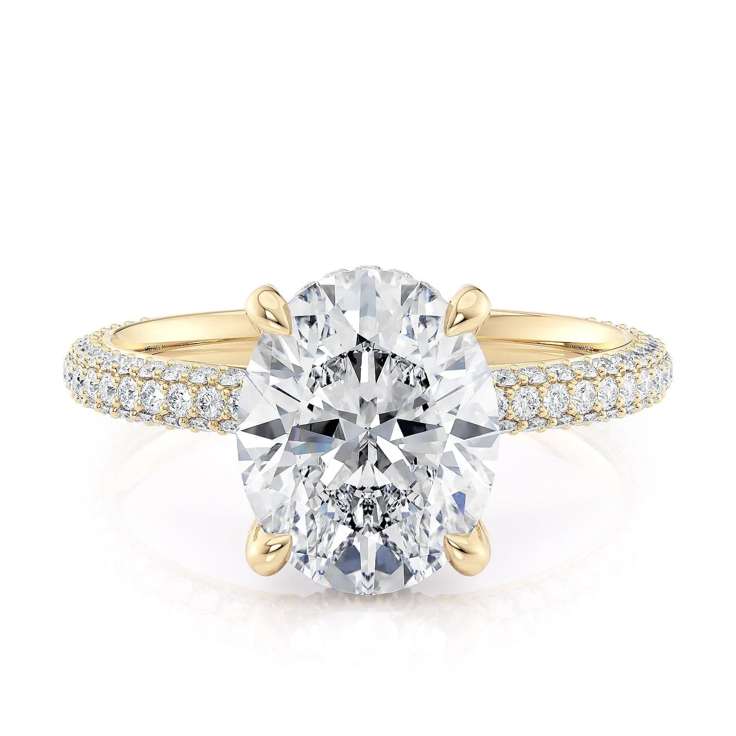 MICHAEL M Engagement Rings 18K Yellow Gold Crown R796-3 R796-3