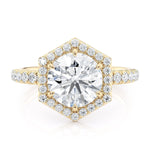 MICHAEL M Engagement Rings 18K Yellow Gold Hex R794-2 R794-2