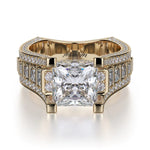 MICHAEL M Engagement Rings 18K Yellow Gold Princess R424-2 R424-2YG