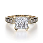 MICHAEL M Engagement Rings 18K Yellow Gold Princess R431-2 R431-2YG
