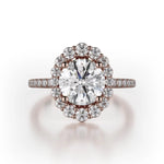 MICHAEL M Engagement Rings DEFINED R739 Brilliant Round with a Graduated Halo