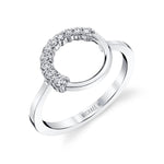 MICHAEL M Fashion Rings 14K White Gold / 4 Open Circle Diamond Ring F310-WG4