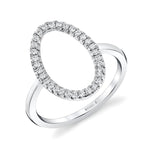 MICHAEL M Fashion Rings 14K White Gold / 4 Open Oval Diamond Ring F303-WG4