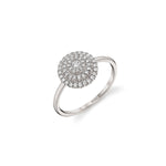 MICHAEL M Fashion Rings 14K White Gold / 4 Pavé Diamond Disc Ring F304-WG4