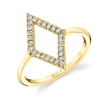 MICHAEL M Fashion Rings 14K Yellow Gold / 4 Diamond Kite Ring F301-YG4