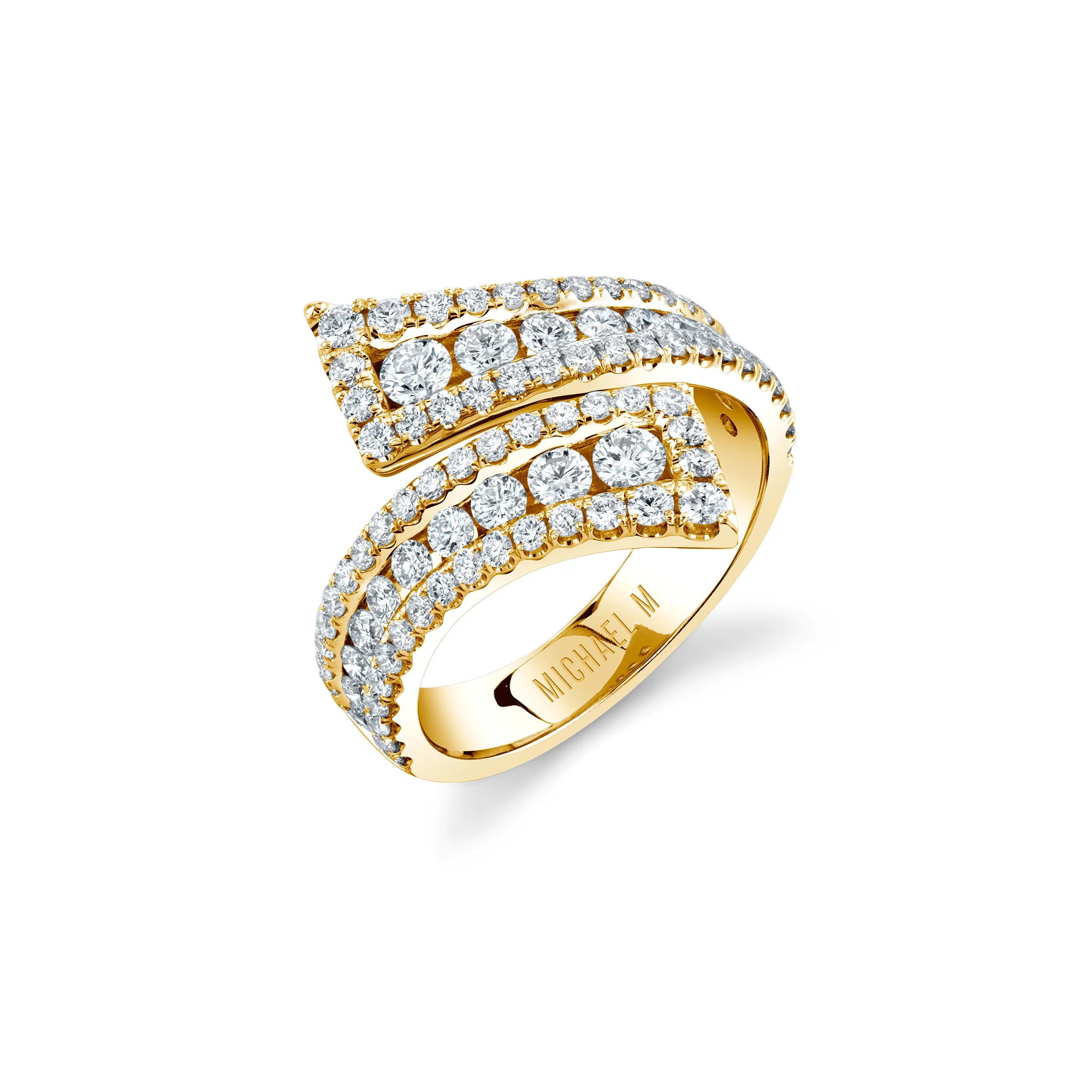 MICHAEL M Fashion Rings 14K Yellow Gold / 4 Europa Bypass Ring F402