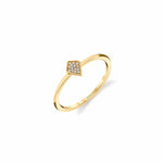 MICHAEL M Fashion Rings 14K Yellow Gold / 4 Micro Pavé Diamond Kite Ring F297-YG4