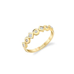 MICHAEL M Fashion Rings 14K Yellow Gold / 4 Mixed Shape Bezel Ring F420