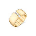 MICHAEL M Fashion Rings 14K Yellow Gold / 4 Orb Split Cigar Ring F523