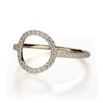 MICHAEL M Fashion Rings 14K Yellow Gold / 6.5 Diamond Open Circle Ring Yellow Gold F279-YG6.5