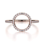 MICHAEL M Fashion Rings Diamond Open Circle Ring