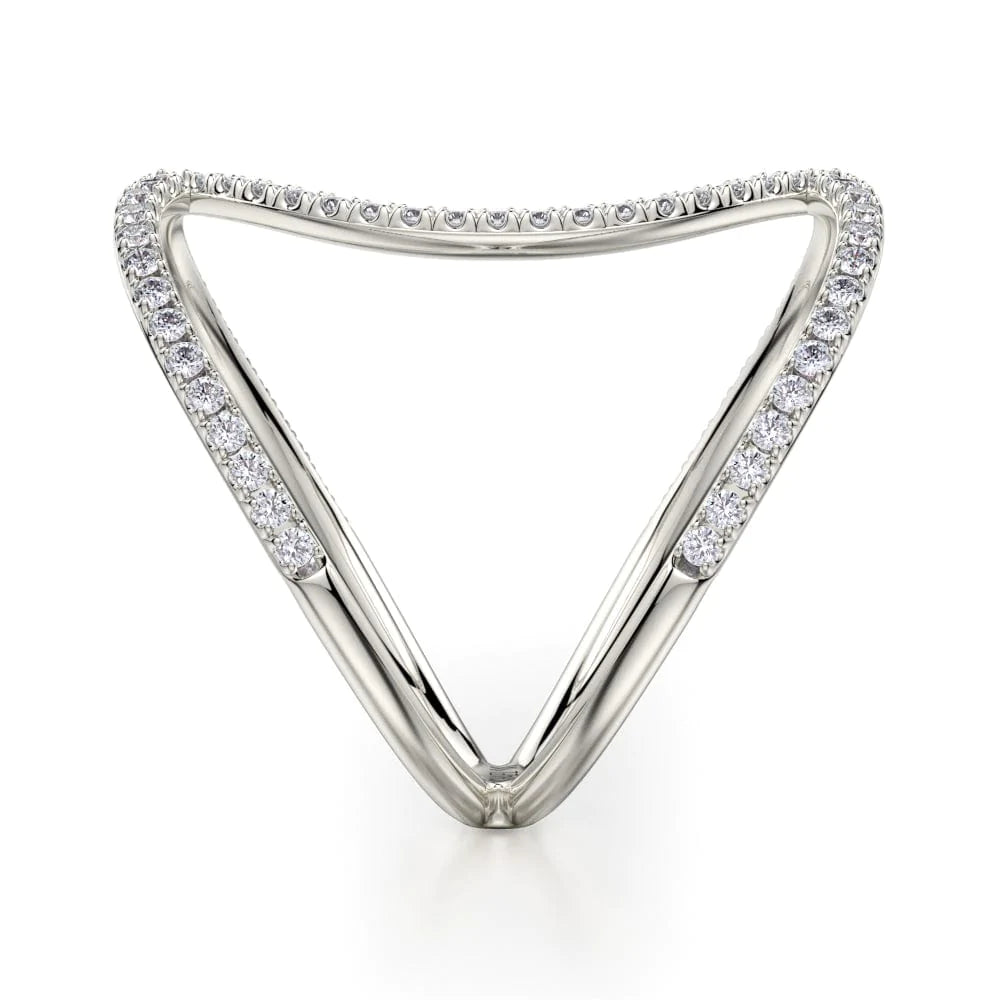 MICHAEL M Fashion Rings Double Diamond Circles Ring