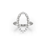 MICHAEL M Fashion Rings Open Oval Diamond Cluster Ring